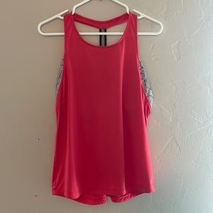 Coral razor back tank top
